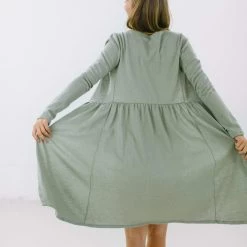 SHOKO Cardigan Mary In Olive Green. Cardigans & Jackets