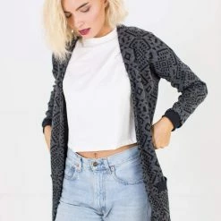 SHOKO Cardigan Mona In Black Aztec