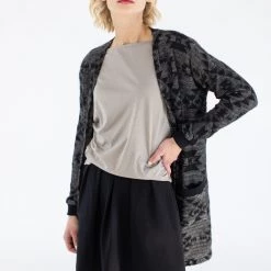 SHOKO Cardigans & Jackets Cardigan Mona In Black Geo.