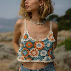 SHOKO Crop Top Biba Cream New In