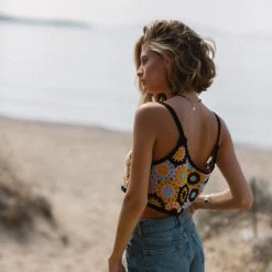 SHOKO Crop Top Biba Black New In