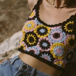 SHOKO Crop Top Biba Black New In