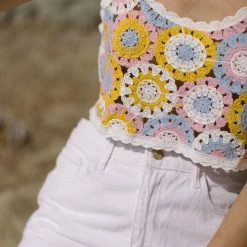 SHOKO New In Crop Top Biba White