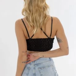 SHOKO Crop Top Cassandra Black Lace