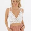 SHOKO Crop Top Cassandra White Lace Tops & T-Shirts