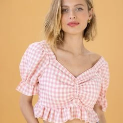 SHOKO Crop Top Cecile Pink