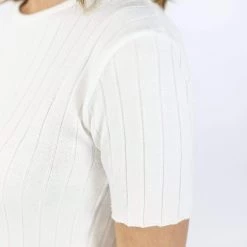 SHOKO Knitwear Crop Top Cecilia White.