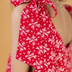 SHOKO Top Ines Red Floral New In 7 SHOKO Top Ines Red Floral New In