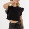 SHOKO Tops & T-Shirts Crop Top Joy Black