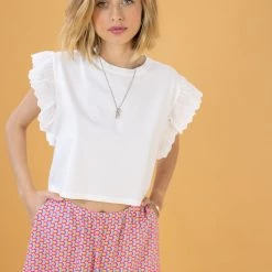 SHOKO Crop Top Joy White New In