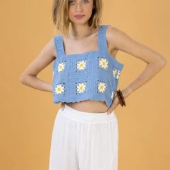 SHOKO New In Crop Top Lila Blue