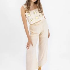 SHOKO New In Crop Top Lila Latte Beige