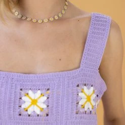 SHOKO Crop Top Lila Lilac New In