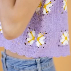 SHOKO Crop Top Lila Lilac New In