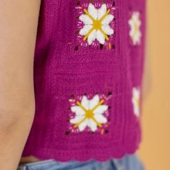 SHOKO Crop Top Lila Magenta New In