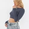 SHOKO Crop Top Marilyn Grey