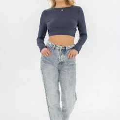 SHOKO Crop Top Marilyn Grey