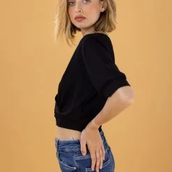 SHOKO New In Crop Top Paloma Black