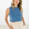 SHOKO Crop Top Royale Blue.