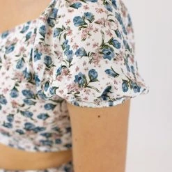 SHOKO Crop Top Violette White New In