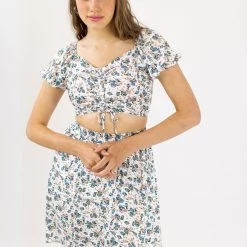 SHOKO Crop Top Violette White New In