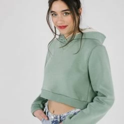 SHOKO Sweaters & Hoodies Cropped Hoodie Confetti Mint By Jo.