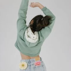 SHOKO Sweaters & Hoodies Cropped Hoodie Confetti Mint By Jo.