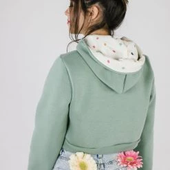 SHOKO Sweaters & Hoodies Cropped Hoodie Confetti Mint By Jo.