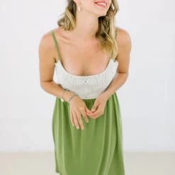 SHOKO Dresses Dress Adele Green Lace.