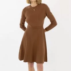 SHOKO Knit Dress Almeida Brown