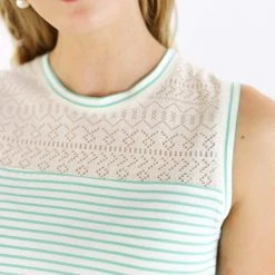 SHOKO Dress Andros In Green Stripes.