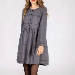 SHOKO Dresses Dress Anisa Dark Grey.