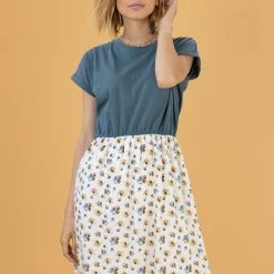 SHOKO Dress Annie Petrol Floral.