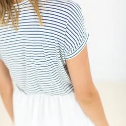 SHOKO Dress Annie White Navy. 14 SHOKO Dress Annie White Navy.