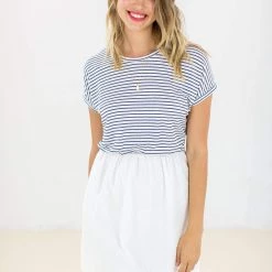 SHOKO Dress Annie White Navy. 17 SHOKO Dress Annie White Navy.