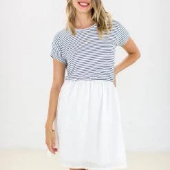 SHOKO Dress Annie White Navy. 16 SHOKO Dress Annie White Navy.