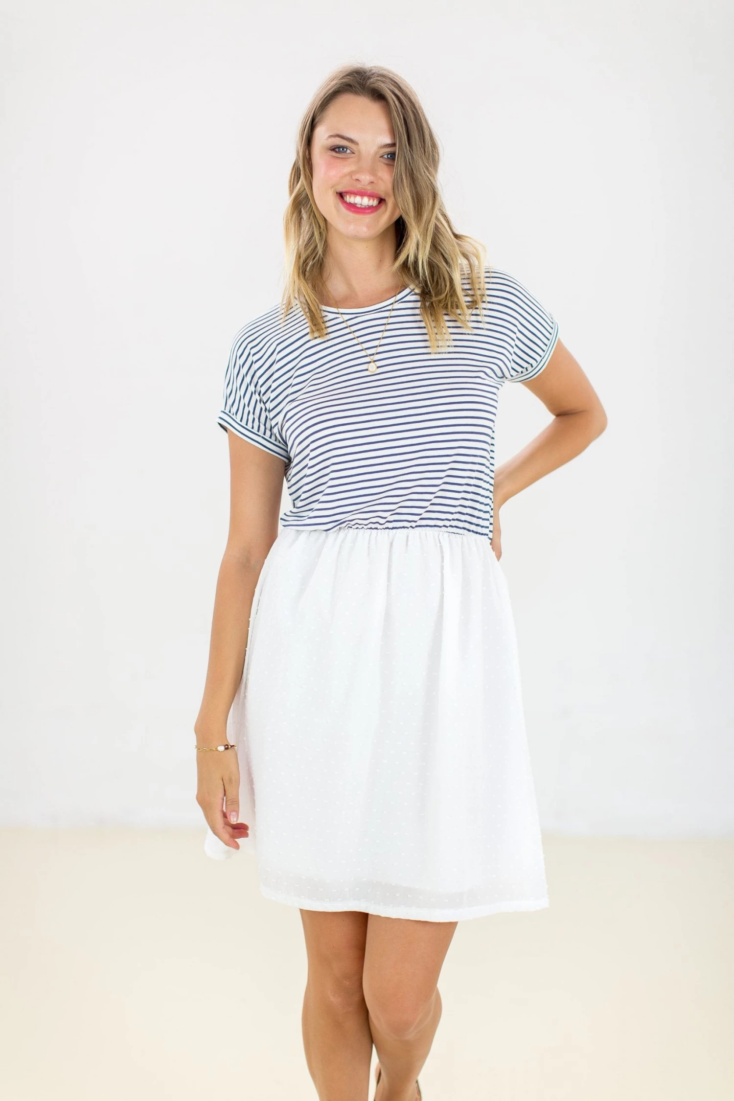 SHOKO Dress Annie White Navy. 8 SHOKO Dress Annie White Navy.