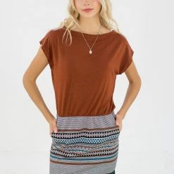 SHOKO Dress Baloux Brown And Funky Aztec
