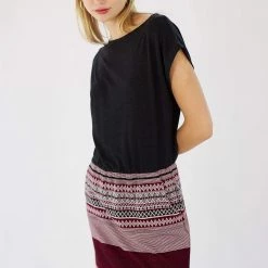 SHOKO Dresses Dress Baloux Dark Grey Aztec