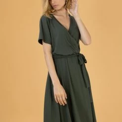 SHOKO Dress Catherine Khaki New In