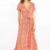 SHOKO Dress Frances Orange Floral.