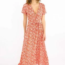 SHOKO Dress Frances Orange Floral.