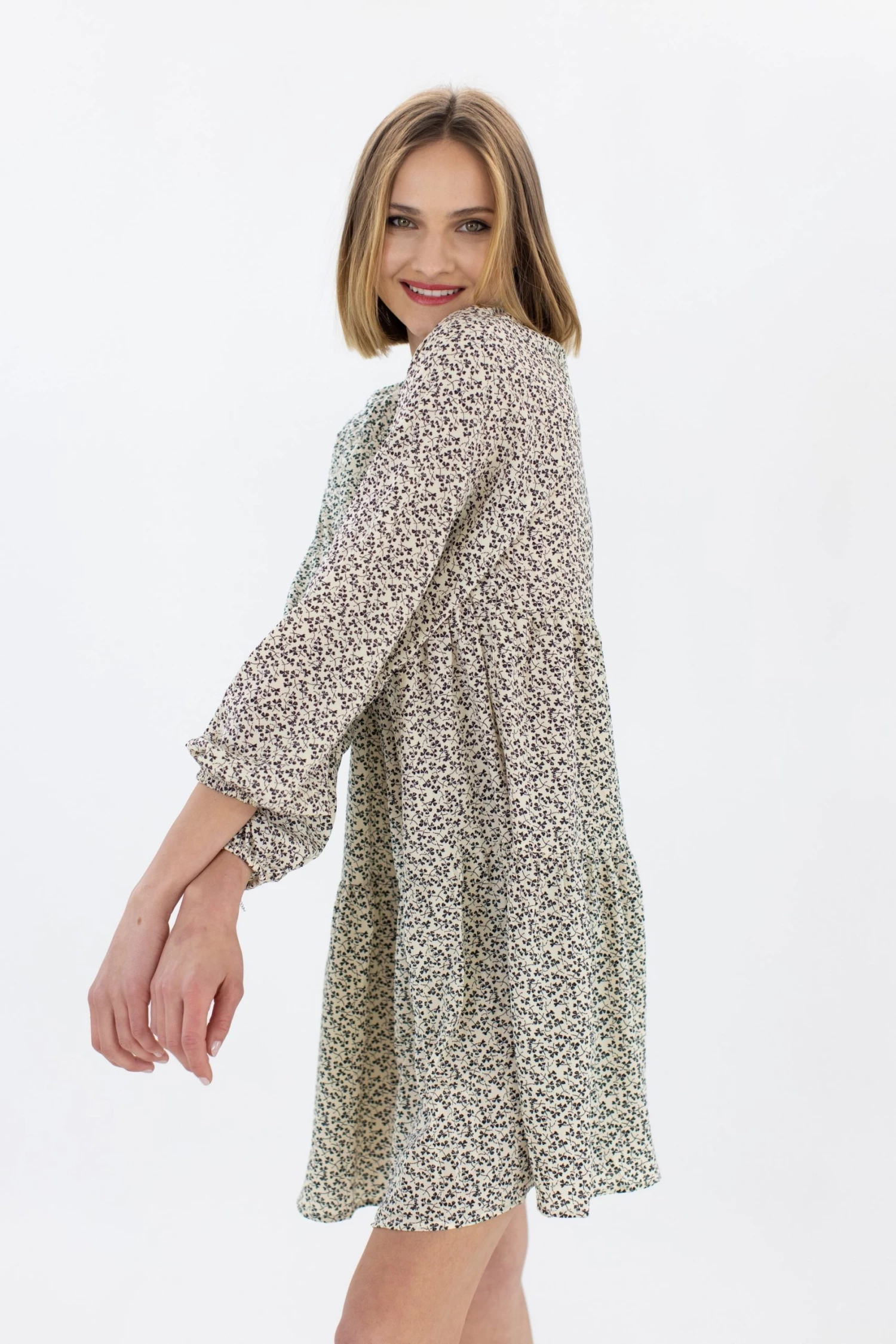 SHOKO Dress Glen Cream Floral 4 SHOKO Dress Glen Cream Floral