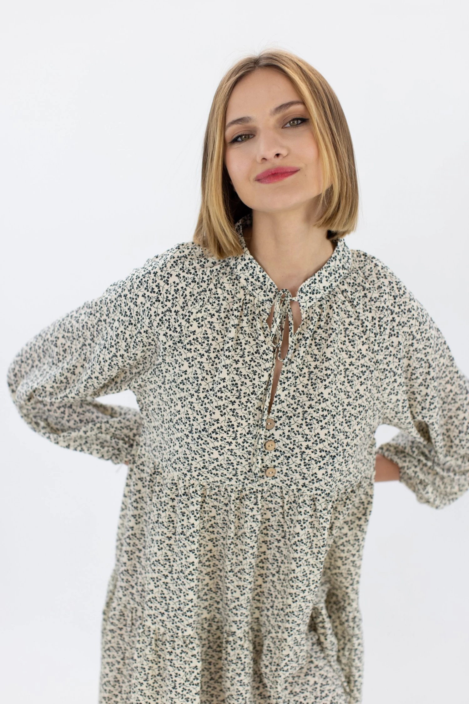 SHOKO Dress Glen Cream Floral 3 SHOKO Dress Glen Cream Floral