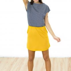 SHOKO Dresses Dress Golden State Navy Mustard.