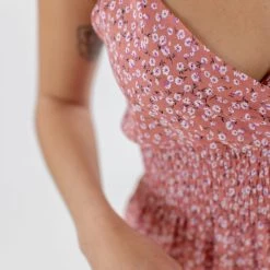 SHOKO Dress Jessica Dusty Pink Floral Dresses