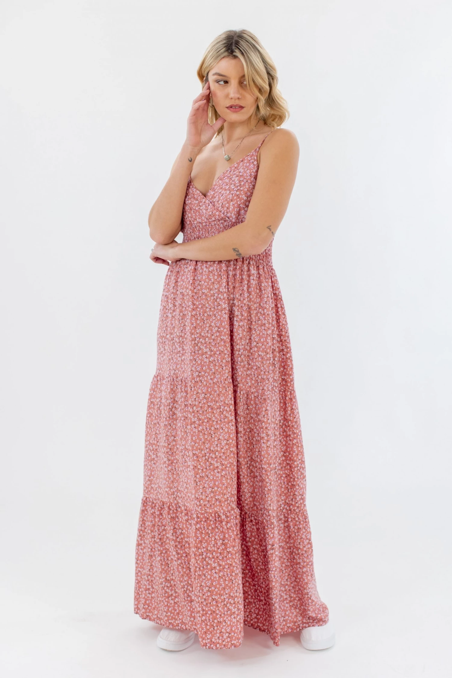 SHOKO Dress Jessica Dusty Pink Floral Dresses 1 SHOKO Dress Jessica Dusty Pink Floral Dresses