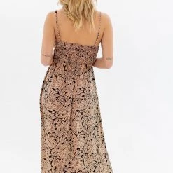 SHOKO Dress Khaleesi Black And Peach New In