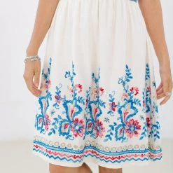 SHOKO Dresses Dress Lucy Blue Folk Floral.