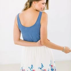 SHOKO Dresses Dress Lucy Blue Folk Floral.